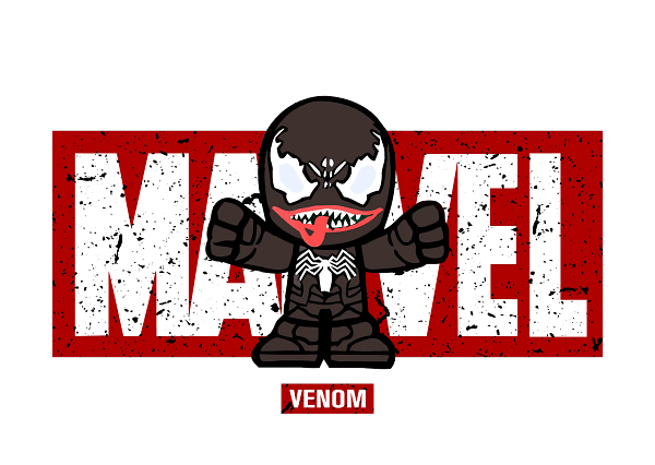 14 Venom Cartoon Graphic with Marvel Logo Venom Cartoon Graphic with Marvel Logo