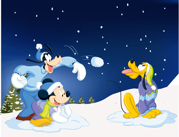 Mickey, Goofy & Pluto Winter Fun Graphic Mickey, Goofy & Pluto Winter Fun Graphic