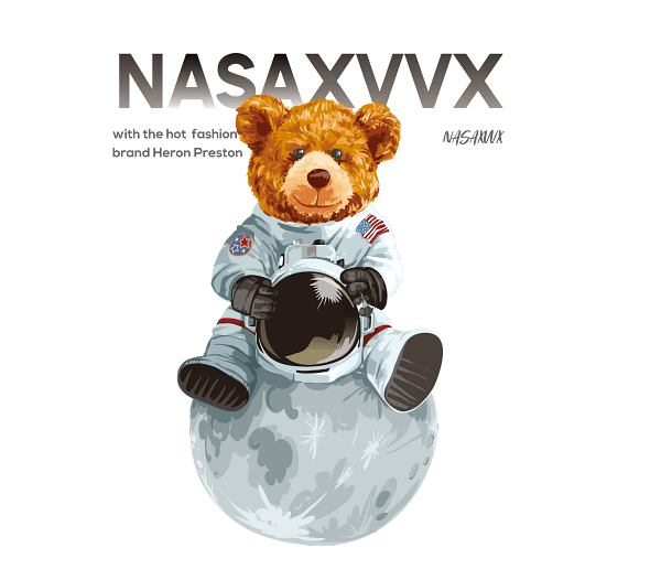 NASA Astronaut-PNG4 Bear Astronaut Sitting on Moon NASA XVVX PNG