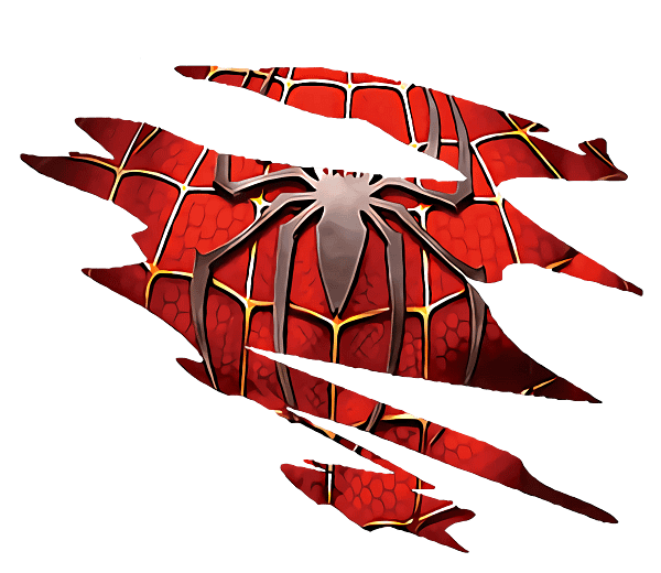 B (10) Spider-Man Ripped Surface Graphic Spider-Man Ripped Surface Graphic