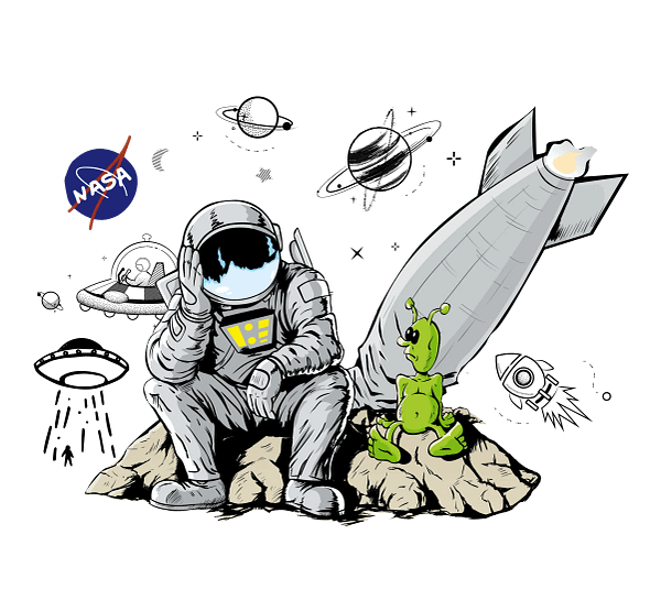 NASA Astronaut-PNG15 Rocket Crash Space Astronaut & Alien PNG