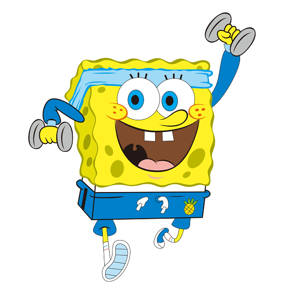 1 Cartoon Sponge-Inspired Fitness Character Cartoon Sponge-Inspired Fitness Character