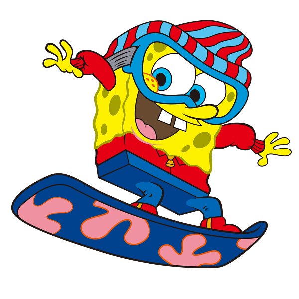 2Joyful Snowboarding Cartoon Character Joyful Snowboarding Cartoon Character