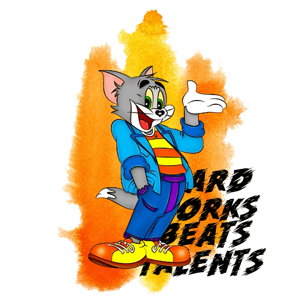 30 Tom Cartoon Orange Splash Illustration Tom Cartoon Orange Splash Illustration