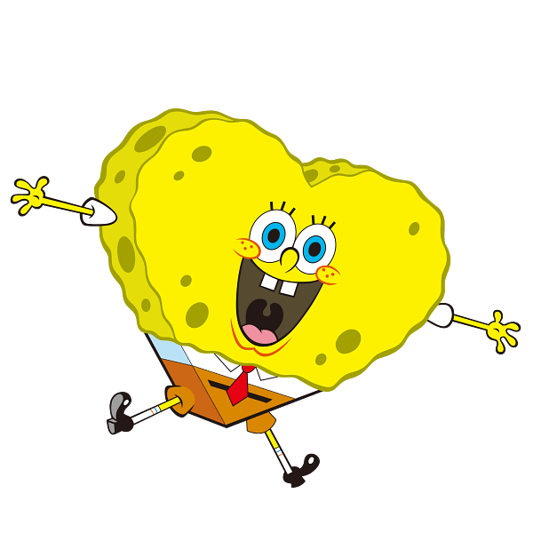 40 Happy Heart Sponge Cartoon Character Graphic Happy Heart Sponge Cartoon Character Graphic