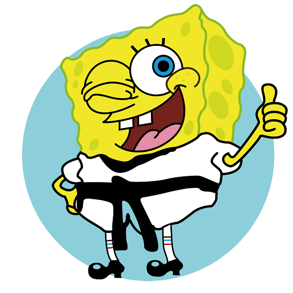 50 Cheerful Karate Sponge Character Graphic Cheerful Karate Sponge Character Graphic