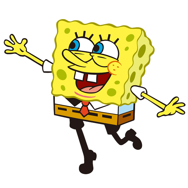 6 Cheerful Cartoon Sponge Character Graphic Cheerful Cartoon Sponge Character Graphic