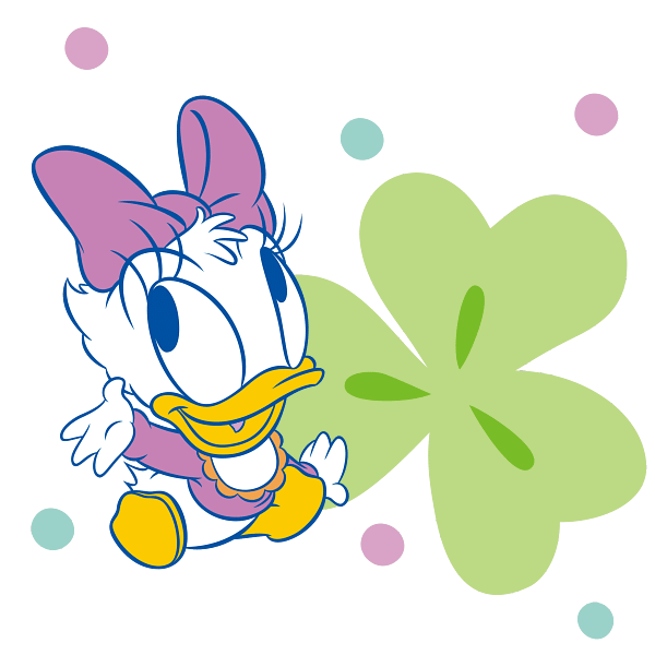 Baby Daisy Duck Four-Leaf Clover Mickey Theme Graphic Baby Daisy Duck Four-Leaf Clover Mickey Theme Graphic