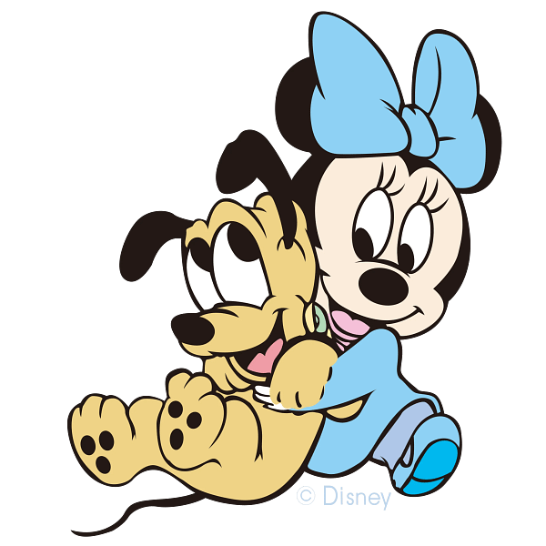 Baby Mickey Mouse & Pluto Cartoon Graphic 2 Baby Mickey Mouse & Pluto Cartoon Graphic
