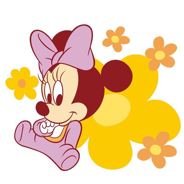 Baby Minnie Mouse Lavender Bow Floral GraphicBaby Minnie Mouse Lavender Bow Floral Graphic Baby Minnie Mouse Lavender Bow Floral Graphic