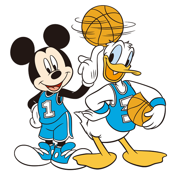 Basketball Cartoon Mice & Duck Graphic Basketball Cartoon Mice & Duck Graphic
