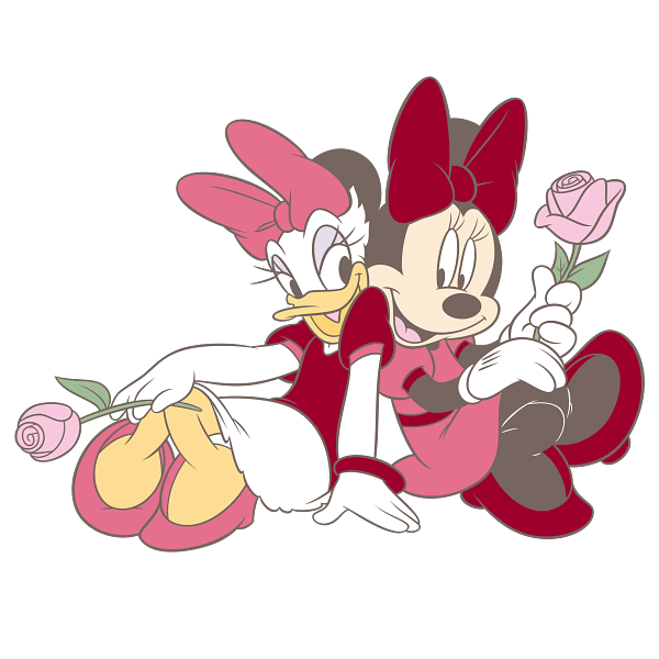 Best Friends Rose Cartoon Duo Graphic Best Friends Rose Cartoon Duo Graphic