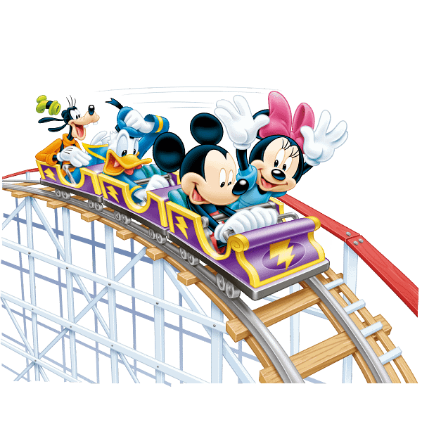 Cartoon Friends Roller Coaster Adventure Graphic Cartoon Friends Roller Coaster Adventure Graphic