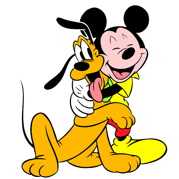 Cheerful Cartoon Dog & Friend Graphic Cheerful Cartoon Dog & Friend Graphic