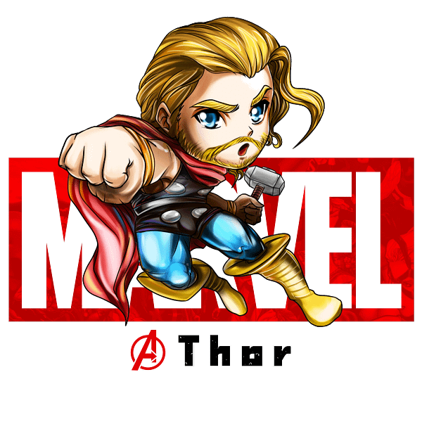 Chibi Thor Action Pose Marvel Graphic Chibi Thor Action Pose Marvel Graphic