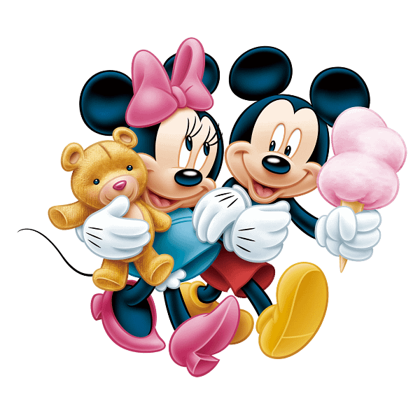 Classic Cartoon Couple with Teddy & Cotton Candy Classic Cartoon Couple with Teddy & Cotton Candy