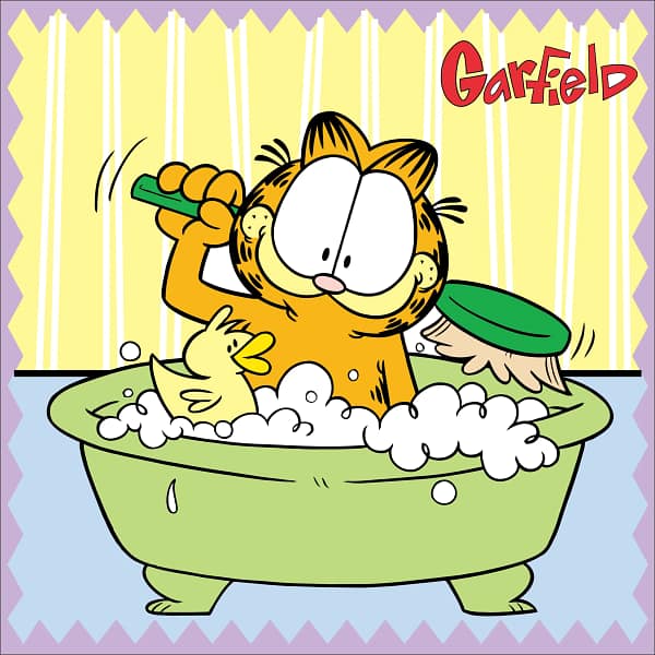 Garfield Bath Time Funny Cartoon Graphic Garfield Bath Time Funny Cartoon Graphic