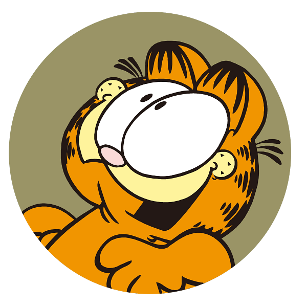 Garfield Cartoon Face Close-Up Graphic Garfield Cartoon Face Close-Up Graphic