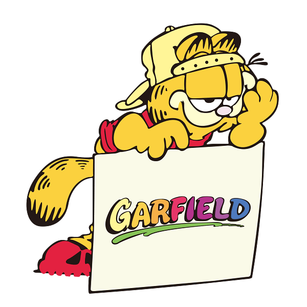 Garfield Cartoon Orange Cat Sign Graphic Garfield Cartoon Orange Cat Sign Graphic
