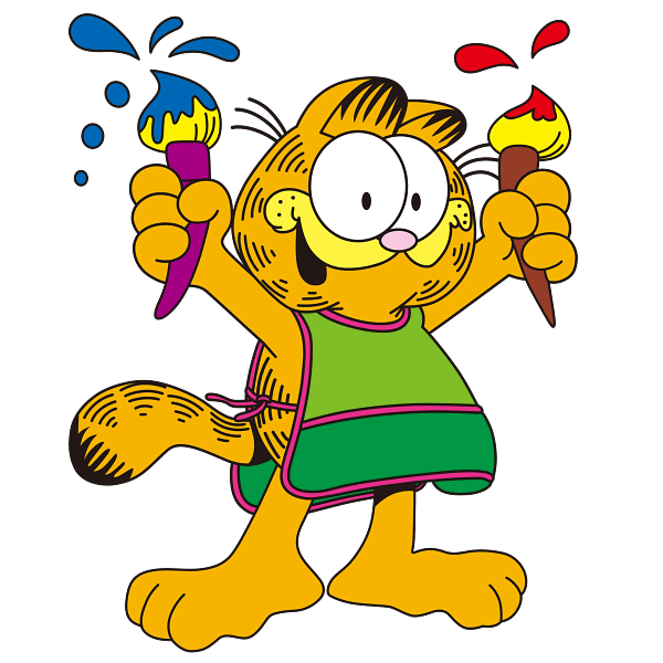 Garfield Cartoon Painter Graphic Garfield Cartoon Painter Graphic