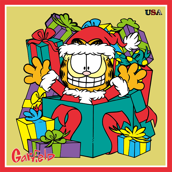 Garfield Christmas Present 3D Render Cartoon Graphic Garfield Christmas Present 3D Render Cartoon Graphic