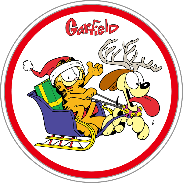 Garfield Christmas Sled Cartoon Graphic Garfield Christmas Sled Cartoon Graphic