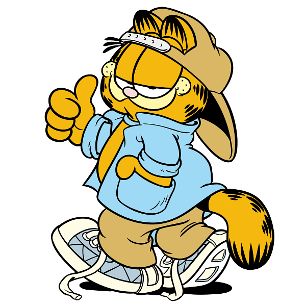 Garfield Cool Cartoon Cat Thumbs-Up Graphic Garfield Cool Cartoon Cat Thumbs-Up Graphic