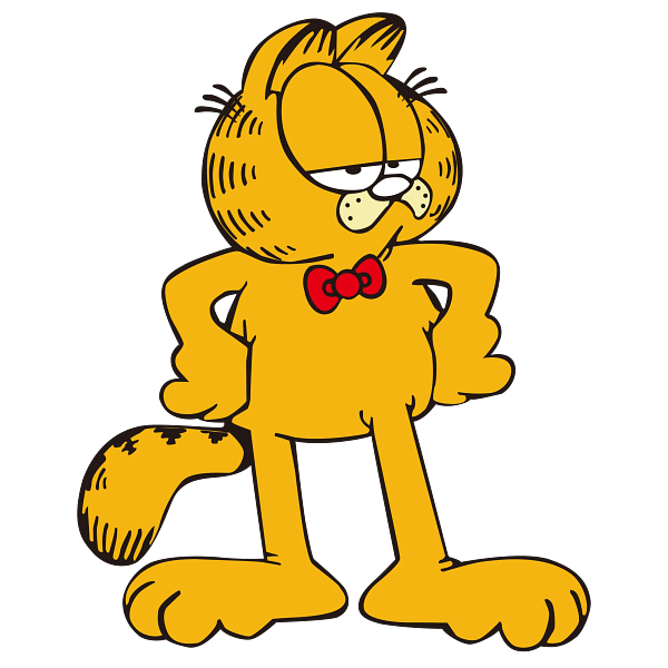 Garfield Grumpy Bow Tie Cartoon Graphic Garfield Grumpy Bow Tie Cartoon Graphic