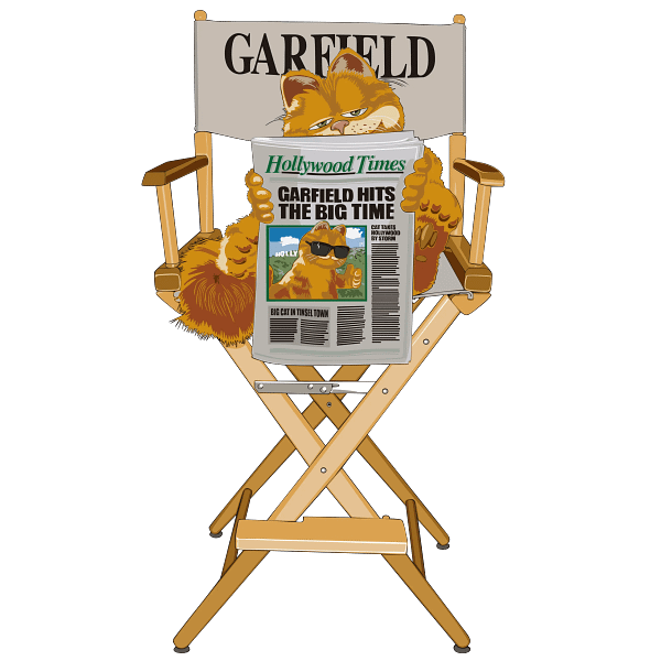 Garfield Hollywood Director Cartoon Graphic Garfield Hollywood Director Cartoon Graphic