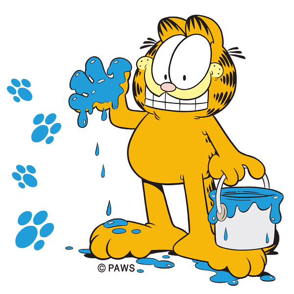 Garfield-Inspired Cartoon Orange Cat Paint Graphic Garfield-Inspired Cartoon Orange Cat Paint Graphic