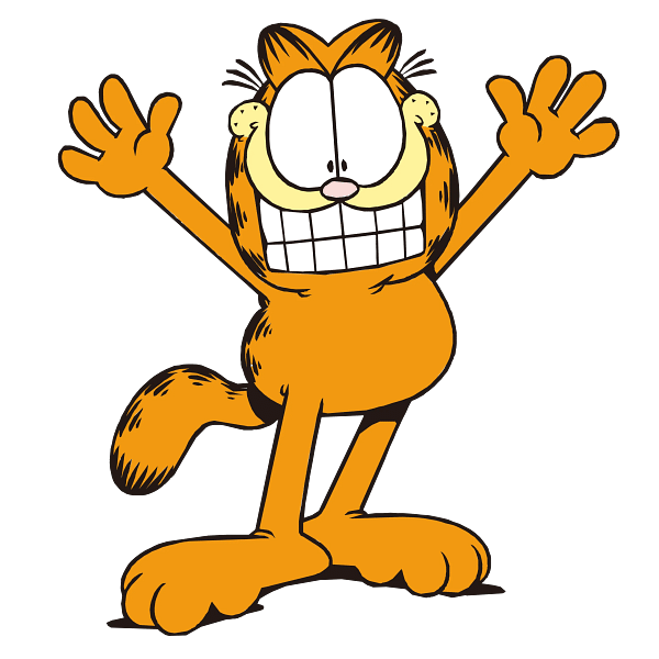 Garfield Joyful Cartoon Graphic Garfield Joyful Cartoon Graphic