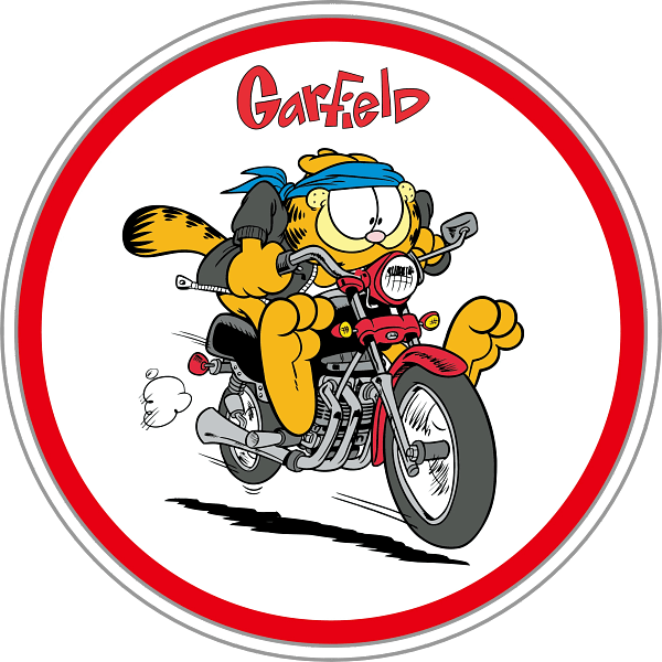 Garfield Purr-fect Ride Motorcycle Theme Graphic Garfield Purr-fect Ride Motorcycle Theme Graphic