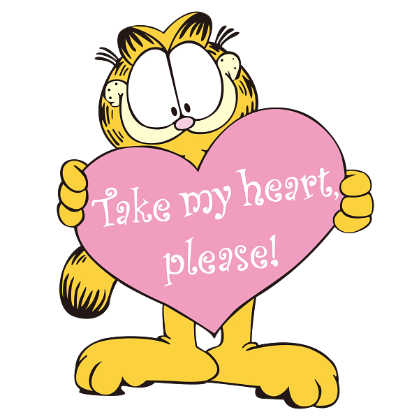 Garfield “Take My Heart” Cartoon Graphic Garfield “Take My Heart” Cartoon Graphic