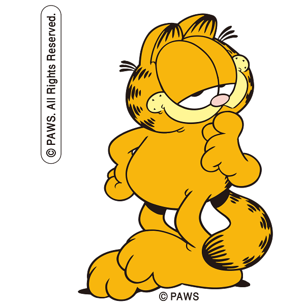 Garfield Thoughtful Pose Cartoon Graphic Garfield Thoughtful Pose Cartoon Graphic
