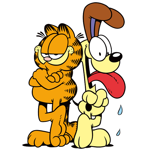 Garfield and Dog Humorous Cartoon Graphic Garfield and Dog Humorous Cartoon Graphic