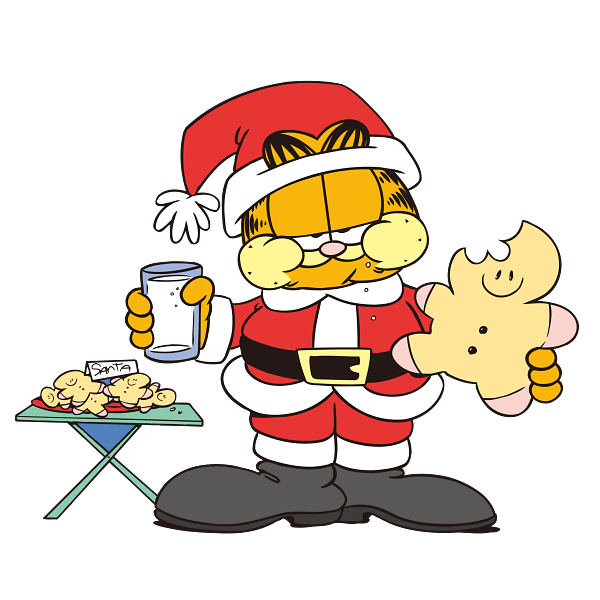 Garfield as Santa Cartoon Graphic Garfield as Santa Cartoon Graphic