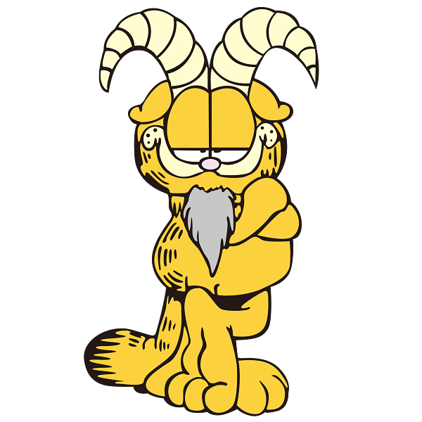 Horned Cartoon Mischief Cat Graphic Horned Cartoon Mischief Cat Graphic