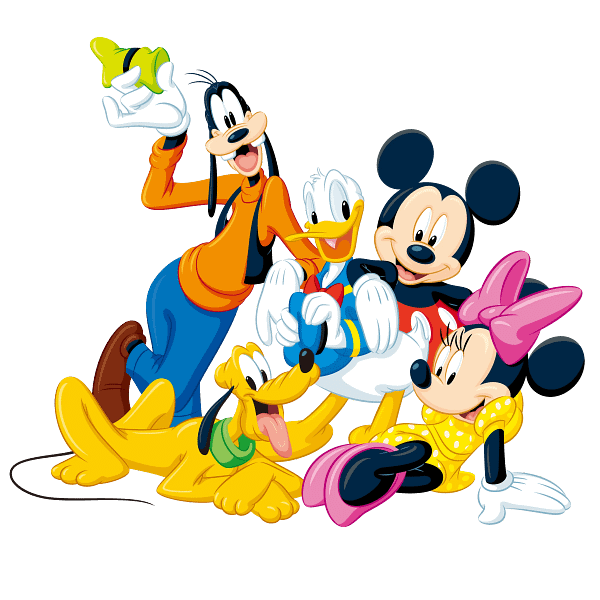 Mickey Mouse, Donald Duck, Friends Group Illustration Mickey Mouse, Donald Duck, Friends Group Illustration