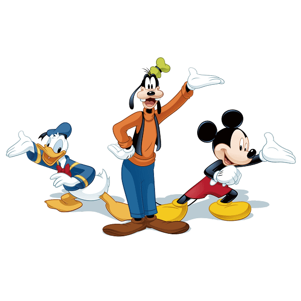 Mickey Mouse, Donald Duck & Goofy Cartoon Graphic Mickey Mouse, Donald Duck & Goofy Cartoon Graphic
