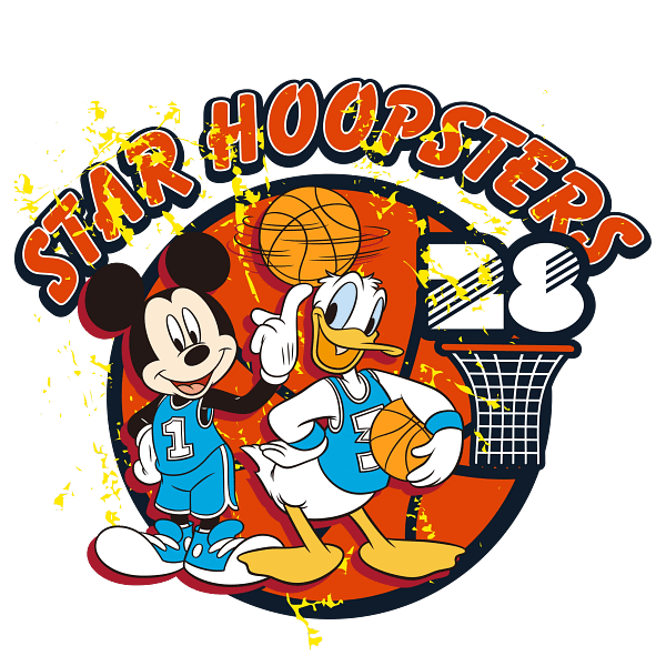 Mickey Mouse & Donald Duck Star Hoopsters Basketball Design Mickey Mouse & Donald Duck Star Hoopsters Basketball Design