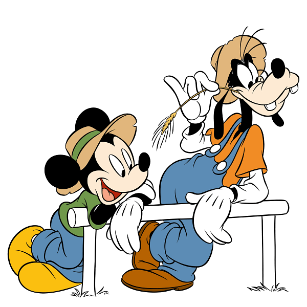 Mickey Mouse & Goofy Farmer Illustration Mickey Mouse & Goofy Farmer Illustration