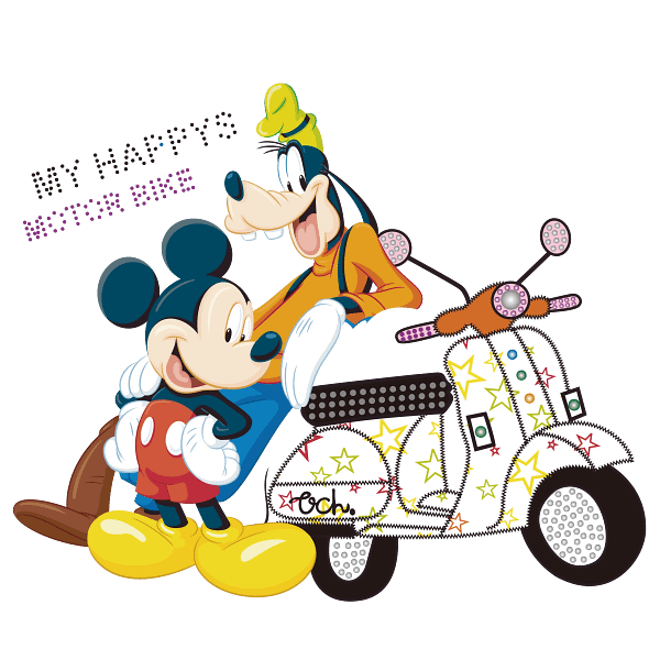 Mickey Mouse & Goofy Star Scooter Graphic Mickey Mouse & Goofy Star Scooter Graphic