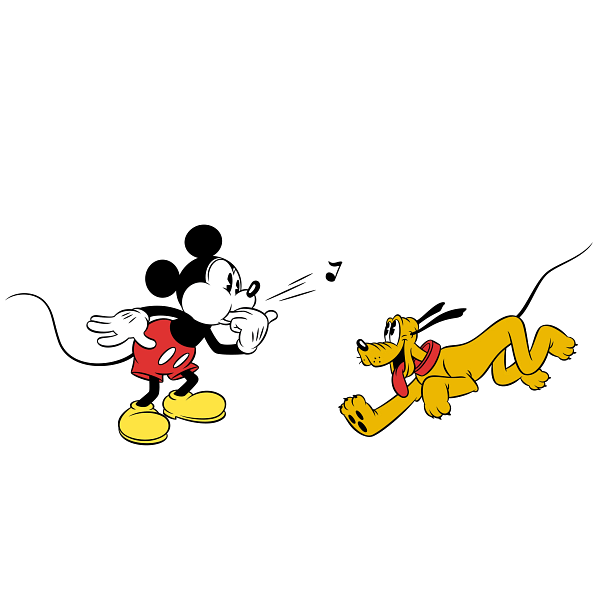 Mickey Mouse and Pluto Classic Cartoon Graphic Mickey Mouse and Pluto Classic Cartoon Graphic