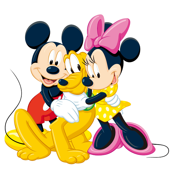 Mickey Mouse and Pluto Hugging Digital Illustration Mickey Mouse and Pluto Hugging Digital Illustration