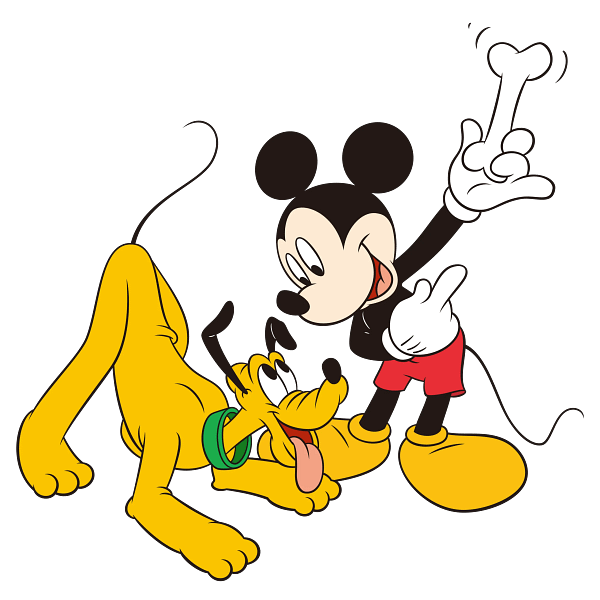 Mickey Mouse and Pluto Playful Illustration Mickey Mouse and Pluto Playful Illustration