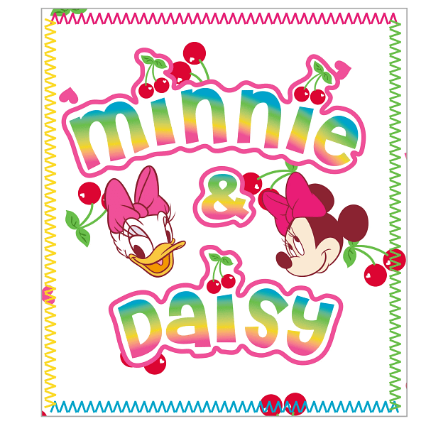 Minnie & Daisy Cherry Fun Illustration Minnie & Daisy Cherry Fun Illustration