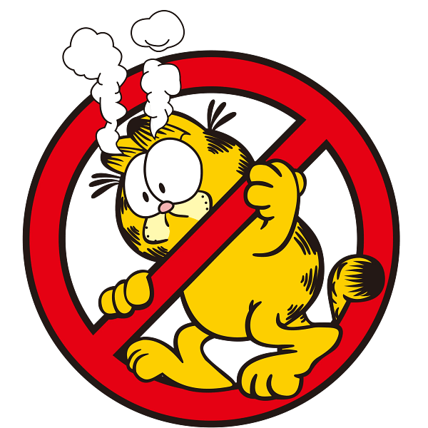 No Garfield Cartoon Prohibition Graphic No Garfield Cartoon Prohibition Graphic