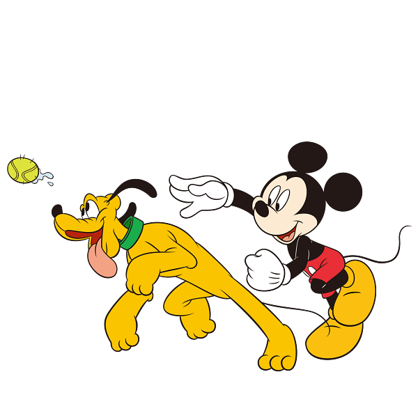 Playful Cartoon Dog and Friend Tennis Graphic Playful Cartoon Dog and Friend Tennis Graphic