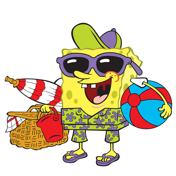 SpongeBob Cartoon Beach Fun Graphic SpongeBob Cartoon Beach Fun Graphic