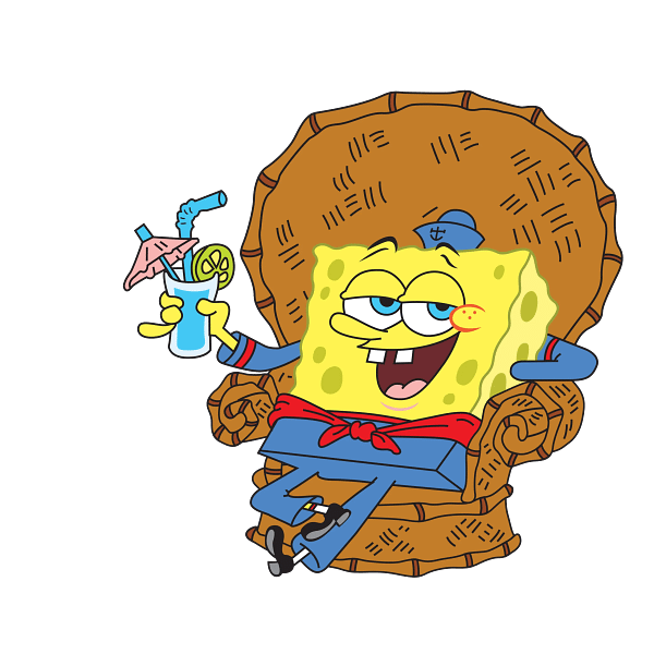 SpongeBob Tropical Lounge Cartoon Graphic SpongeBob Tropical Lounge Cartoon Graphic